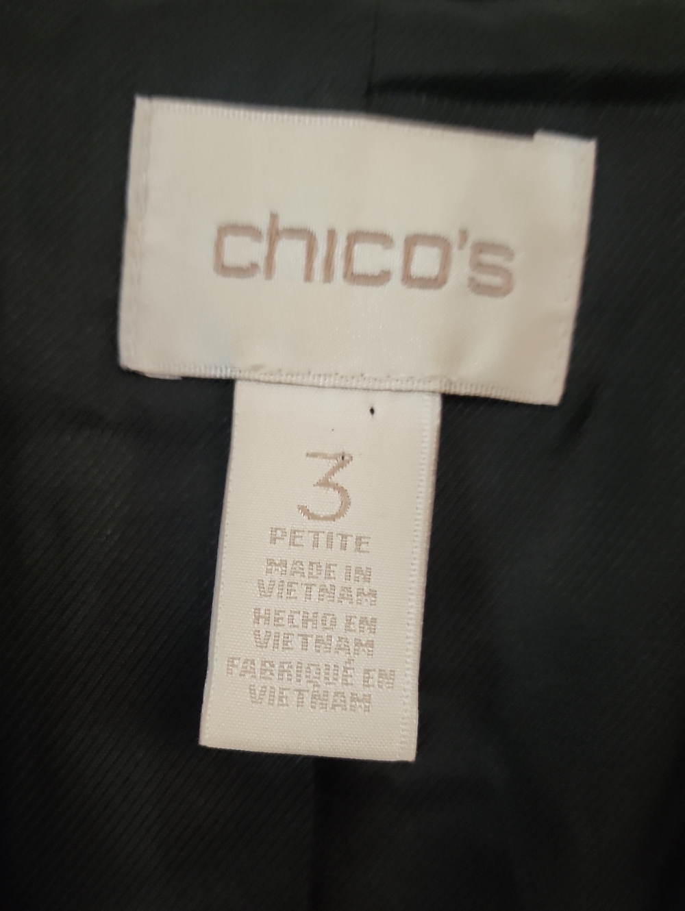 Chico's Black Long Blazer with Gold Embellished Cuffs - Picture 4 of 10